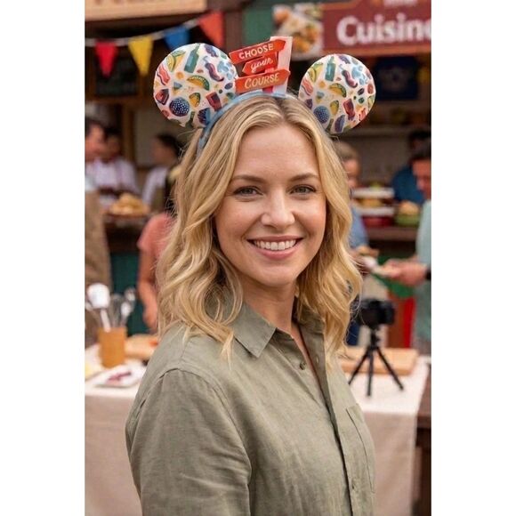 Disney Parks Epcot Food & Wine Festival Choose Your Course Ear Headband 2023 NEW